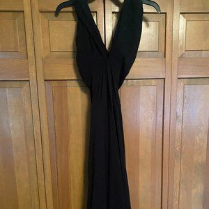 Black midi of the shoulder dress